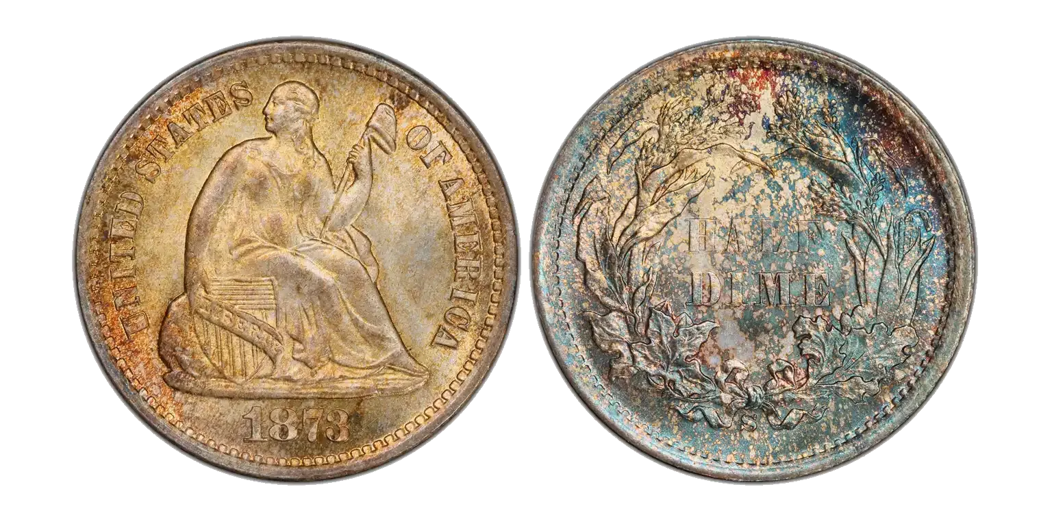 1873-s arrows liberty seated half dime