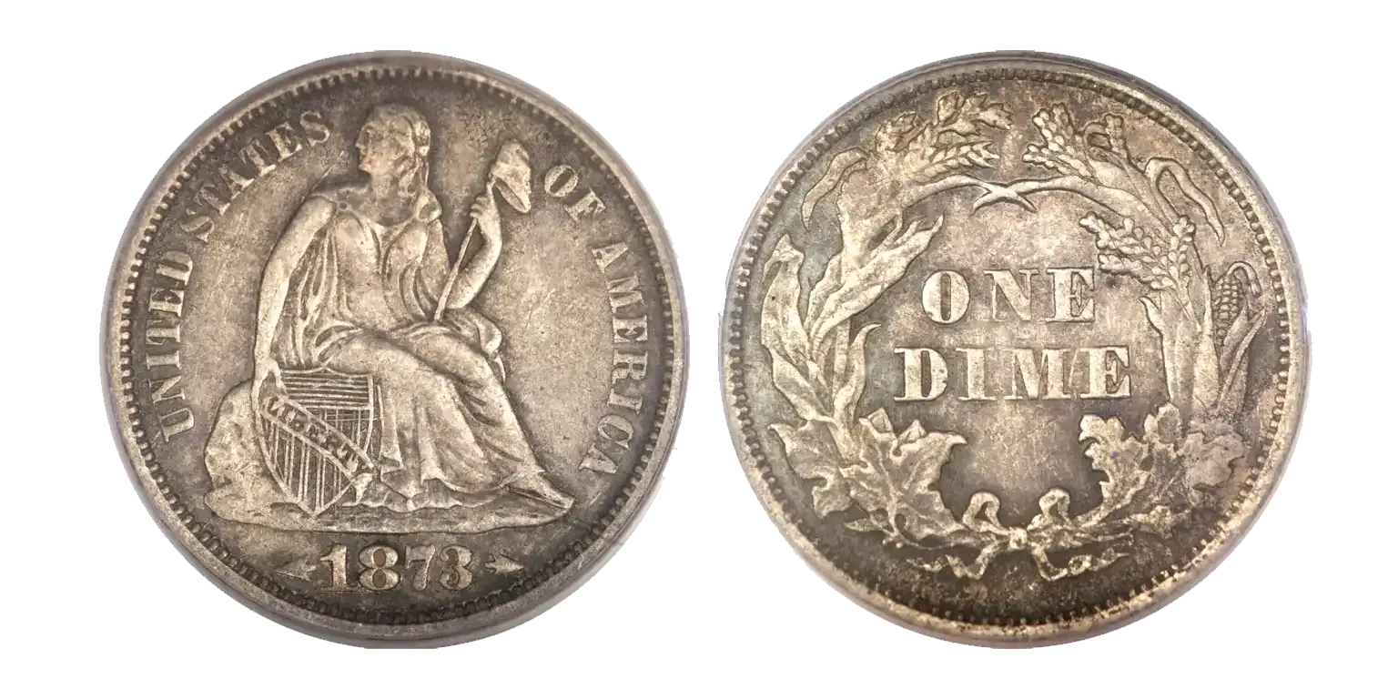 1873-s arrows liberty seated half dime double die obverse error